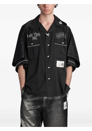 Maison MIHARA YASUHIRO layered-sleeve embroidered shirt - Black