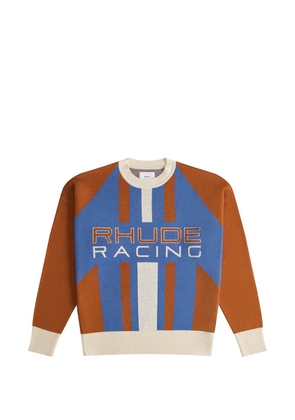 RHUDE Pavil intarsia-knit sweater - Brown