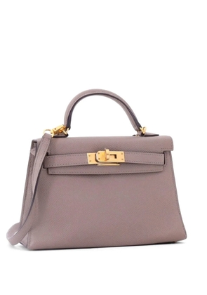 Hermès Pre-Owned Kelly Mini II Bag Grey Epsom with Gold Hardware 20 satchel