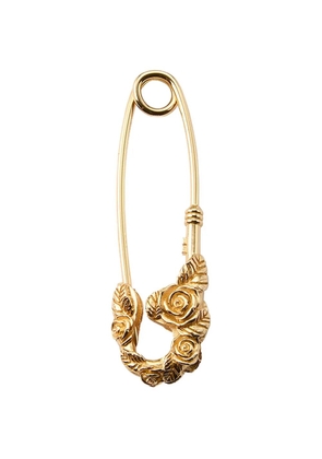 Emanuele Bicocchi rose safety-pin brooch - Gold