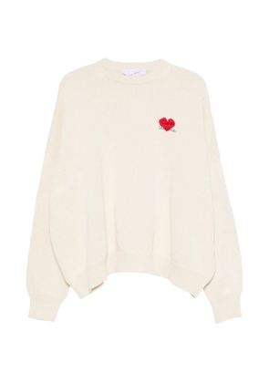 Giada Benincasa Summer Heartbeat heart-motif sweater - Neutrals