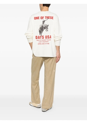 One Of These Days graphic-print long-sleeve sweatshirt - Neutrals