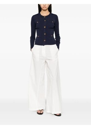 TWINSET ribbed-knit button-up cardigan - Blue