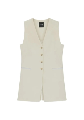 BOSS button-fastening sleeveless waistcoat - Neutrals