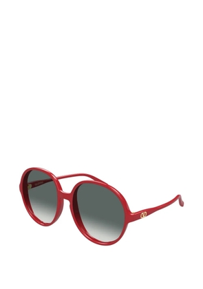 VALENTINO GARAVANI EYEWEAR VLogo round-frame sunglasses - Red
