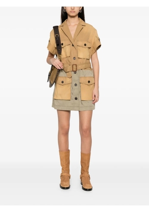 Golden Goose Pamela Saharian belted mini cargo dress - Neutrals