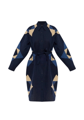 A.P.C. patchwork shirt dress - Blue