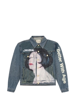 Better with Age Brandy graphic-print denim jacket - Blue