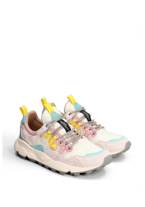 FLOWER MOUNTAIN Yamano 3 panelled sneakers - Neutrals