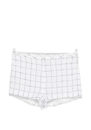 LIBEROWE Madeline check-pattern shorts - White