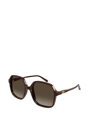 VALENTINO GARAVANI EYEWEAR VLogo tortoise-shell sunglasses - Brown