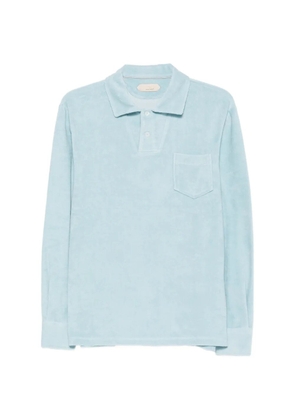 Aurélien Terry long-sleeve polo shirt - Blue
