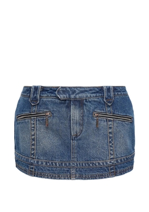 KENZIE KLAMBIE zip-detail panelled skirt - Blue