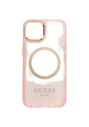 GUESS USA logo-print translucent iPhone case - Pink