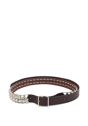 Undercover studded leather belt - Brown