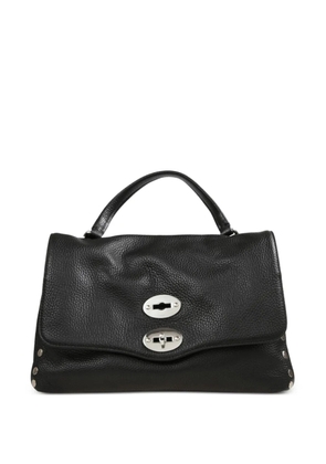 Zanellato rivets twist-lock leather tote bag - Black