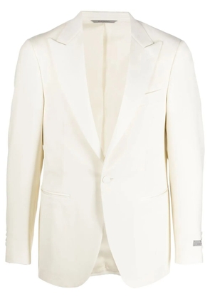 Canali single-breasted wool blazer - White