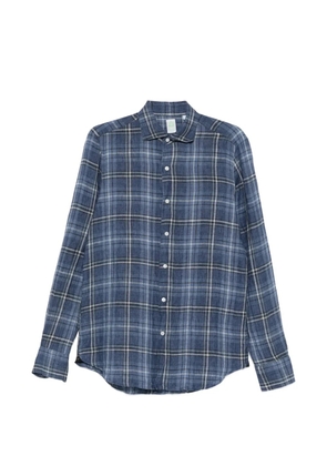 Finamore 1925 Napoli check-pattern long-sleeve shirt - Blue