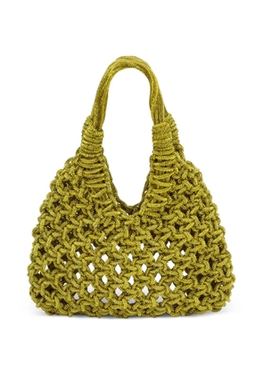 Hibourama beaded handle tote bag - Yellow