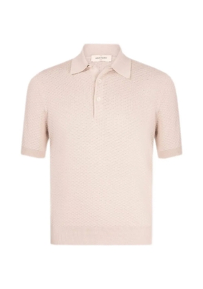 Gran Sasso waffle-knit short-sleeve polo shirt - Neutrals