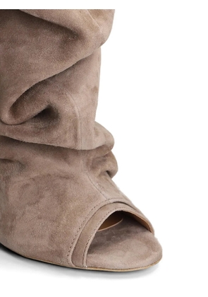 Gisel Moire 90mm Camy peep-toe ankle boots - Neutrals