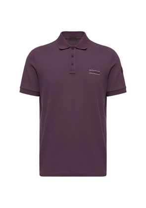 Moncler logo-print piqué polo shirt - Purple