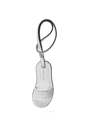 Michael Kors Slide logo-print bag charm - White