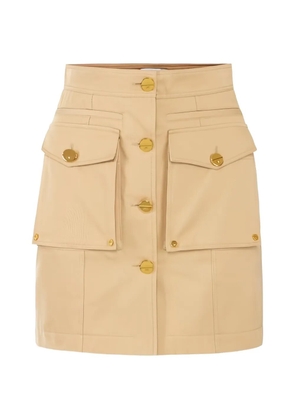 Elisabetta Franchi button pocket mini skirt - Neutrals