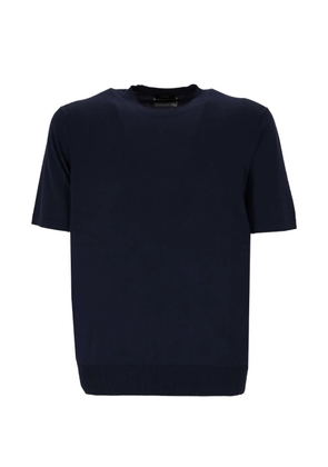 Hosio short-sleeve knitted T-shirt - Blue