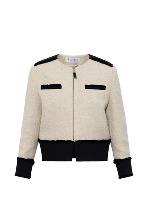 Max Mara Pagaia fringed trim jacket - Neutrals
