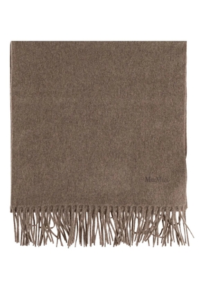 Max Mara fringed cashmere scarf - Brown