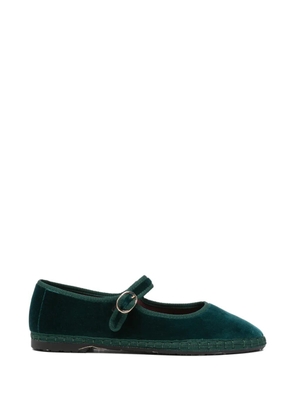 FLABELUS Leonor velvet ballet flats - Green