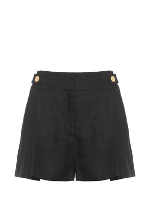 Elisabetta Franchi button-detail pleated shorts - Black