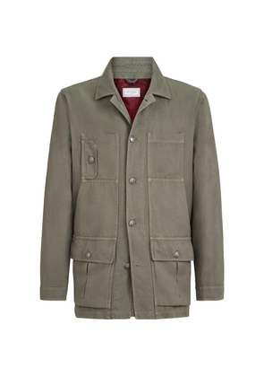 Brunello Cucinelli cotton and linen canvas outerwear jacket - Green