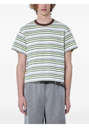 Brain Dead striped T-shirt - Green