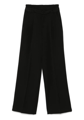 LIU JO layered-effect straight-leg trousers - Black