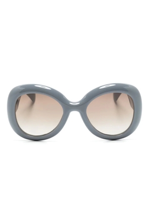 Moschino Eyewear logo-embossed oversize-frame sunglasses - Blue