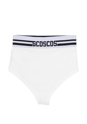 GCDS logo-tape panties - White
