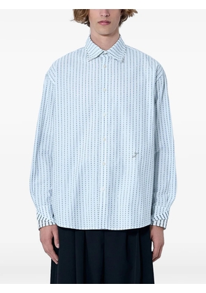 Jacquemus patterned cotton poplin shirt - Blue