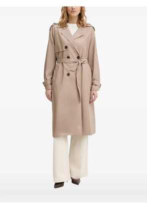 GUESS USA double-breasted belted trench coat - Neutrals
