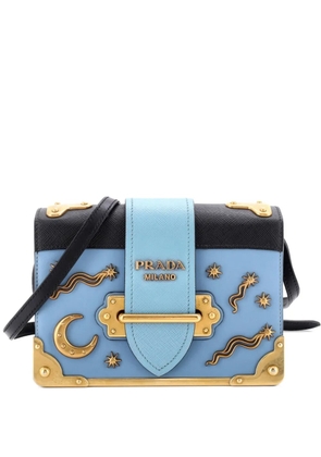 Prada Pre-Owned Cahier Embellished Leather Small crossbody bag - Blue