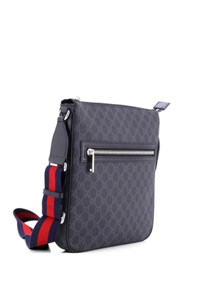 Gucci Pre-Owned Web Strap Front Zip Messenger Bag GG Coated Canvas Medium crossbody bag - Black