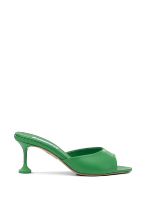 Aquazzura Bisous leather mules - Green