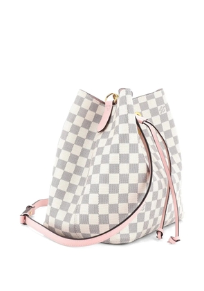 Louis Vuitton Pre-Owned NeoNoe Handbag Damier with Leather MM bucket bag - White