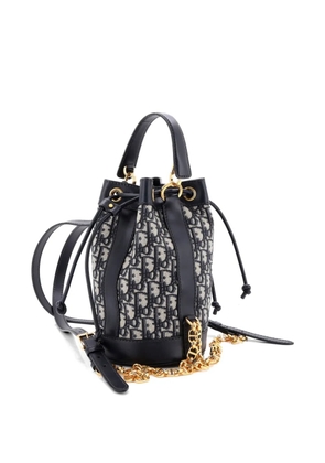 Christian Dior Pre-Owned Drawstring Oblique Canvas Small backpack - Blue