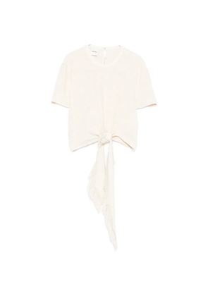 Nanushka Mariel frayed-detail top - Neutrals