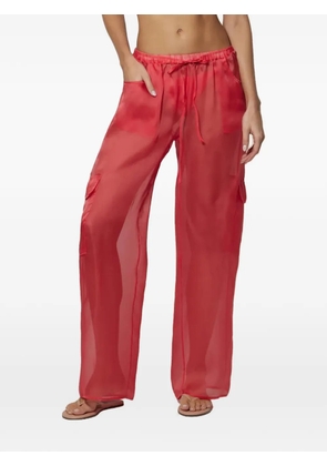 Kiki de Montparnasse sheer-finish cargo pants - Pink