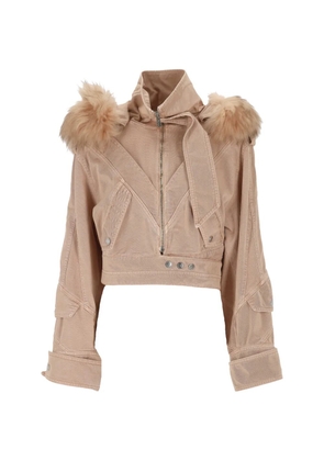 Blumarine beige cropped jacket - Neutrals