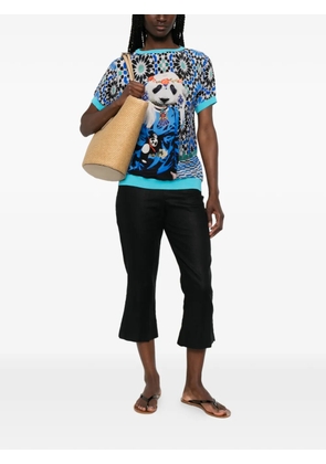 The Artistylist panda-print T-shirt - Blue