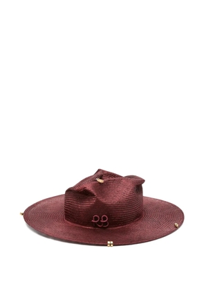 Ruslan Baginskiy chain-strap fedora hat - Red